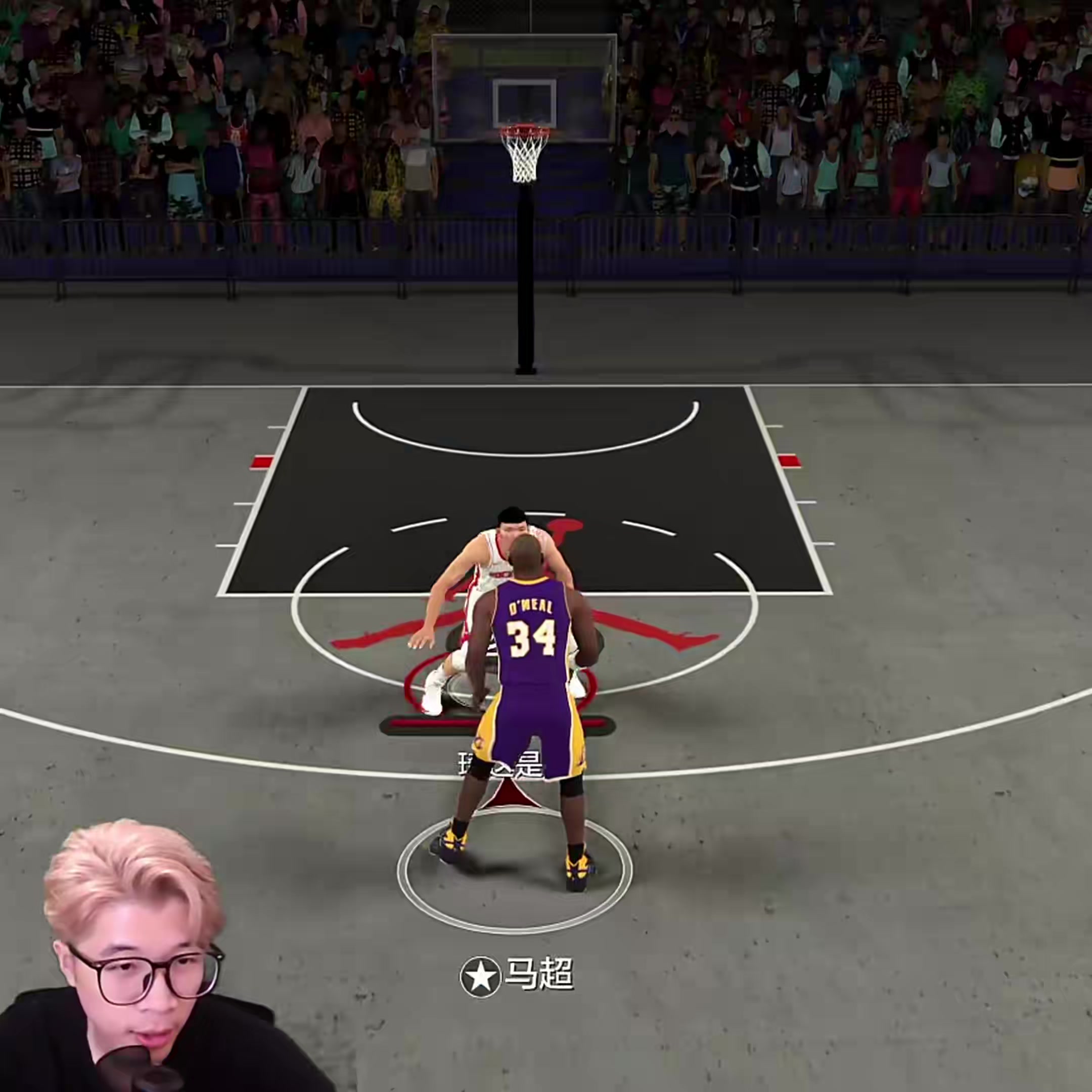 网友打2K用火箭周琦攻防打爆湖人奥尼尔！周琦本人回复：😓😓